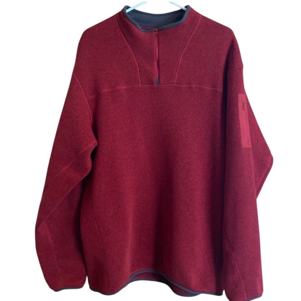 Arc’teryx Covert Quarter Zip Fleece Pullover Red XL